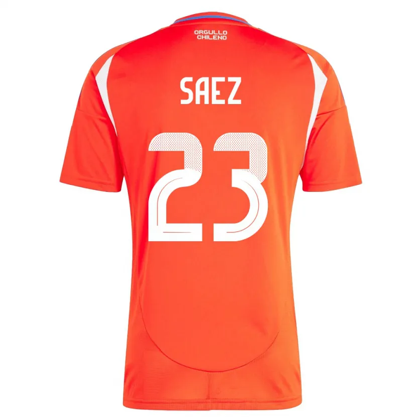 Danxen Mann Chile Ignacio Sáez #23 Rød Hjemmetrøye Drakt Trøye 24-26 Skjorter T-Skjorte