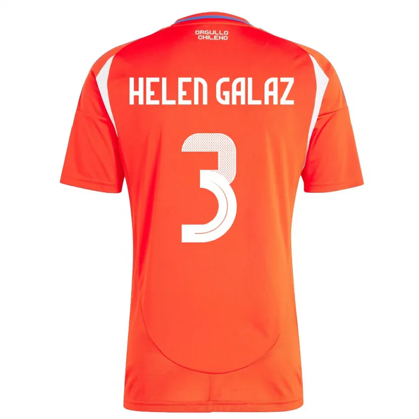 Danxen Mann Chile Su Helen Galaz #3 Rød Hjemmetrøye Drakt Trøye 24-26 Skjorter T-Skjorte