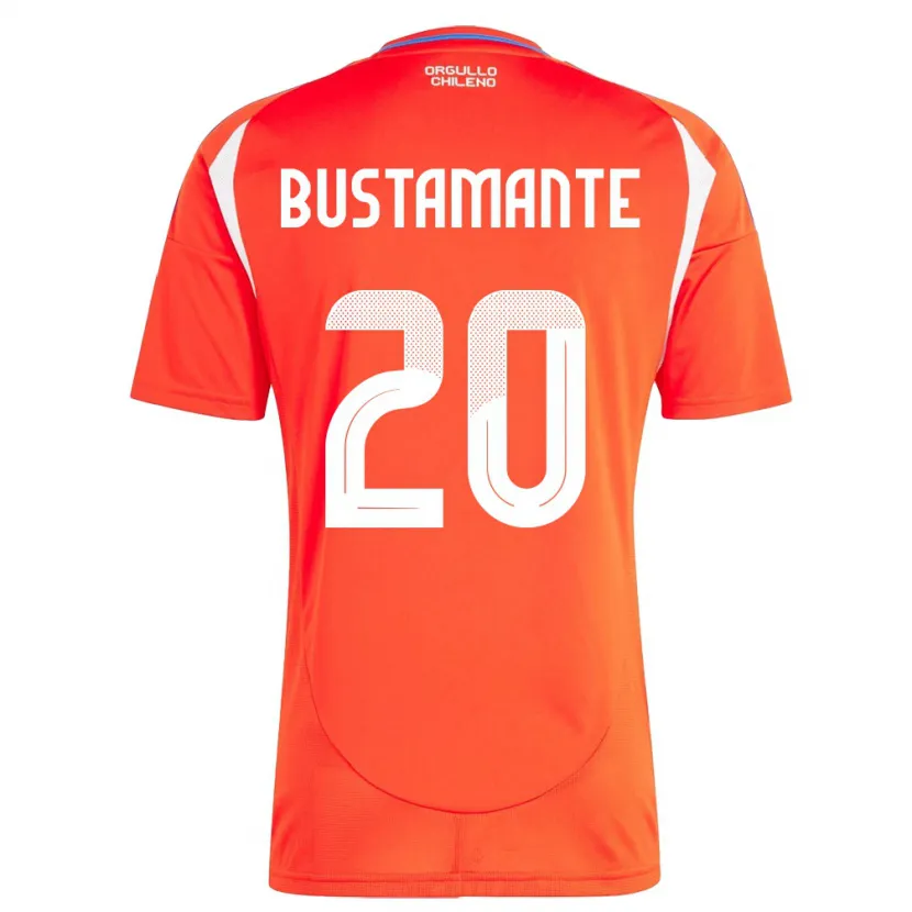 Danxen Mann Chile Paloma Bustamante #20 Rød Hjemmetrøye Drakt Trøye 24-26 Skjorter T-Skjorte