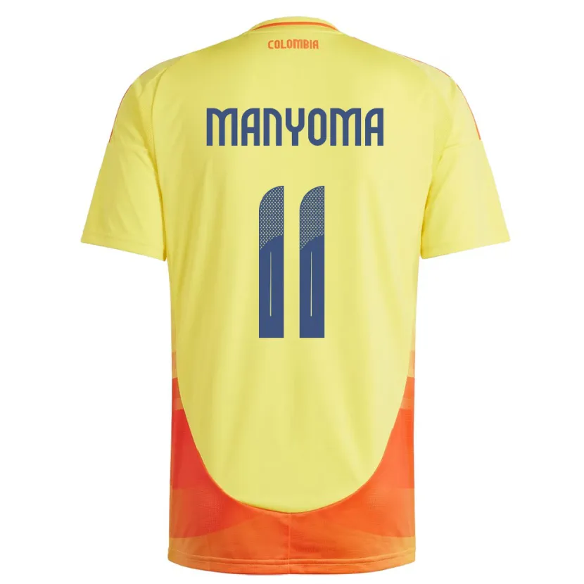 Danxen Mann Colombia Alexis Manyoma #11 Gul Hjemmetrøye Drakt Trøye 24-26 Skjorter T-Skjorte