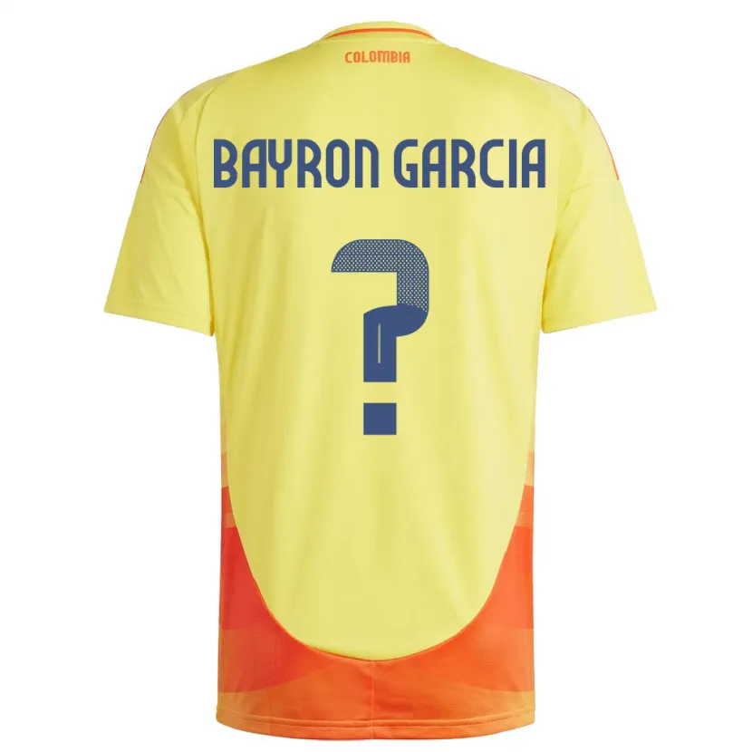 Danxen Mann Colombia Bayron García #0 Gul Hjemmetrøye Drakt Trøye 24-26 Skjorter T-Skjorte