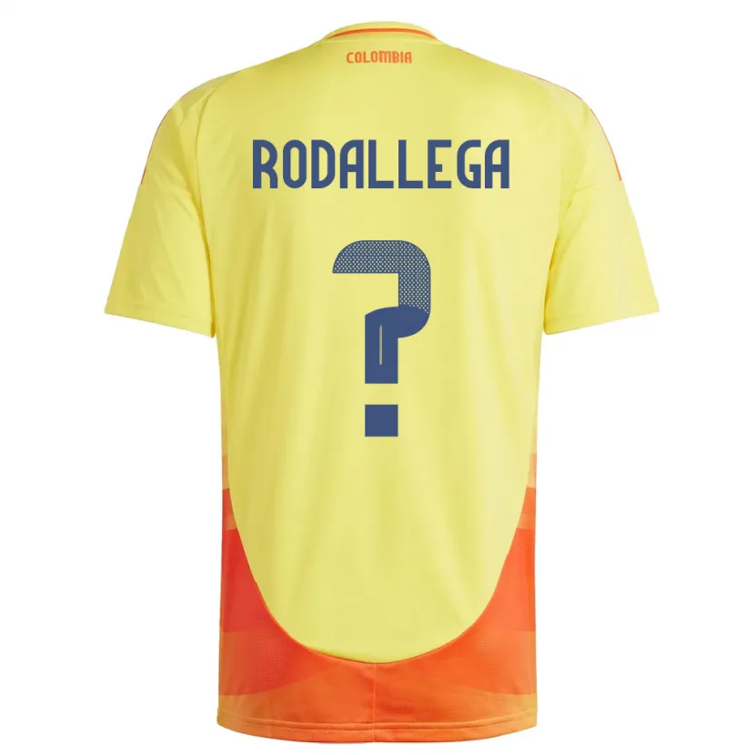 Danxen Mann Colombia Johan Rodallega #0 Gul Hjemmetrøye Drakt Trøye 24-26 Skjorter T-Skjorte