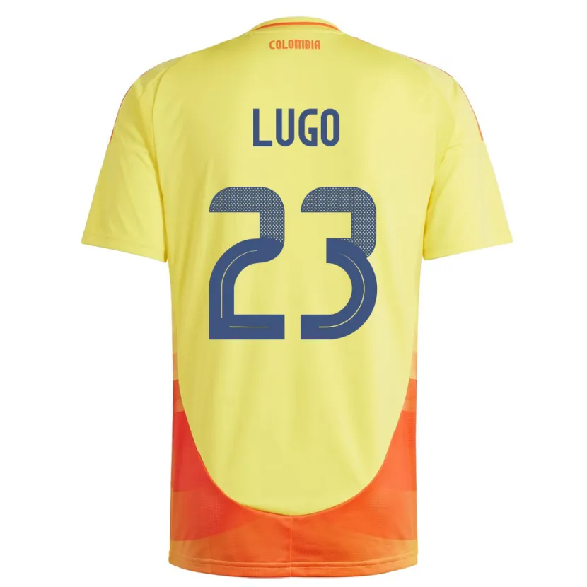 Danxen Mann Colombia Michelle Lugo #23 Gul Hjemmetrøye Drakt Trøye 24-26 Skjorter T-Skjorte