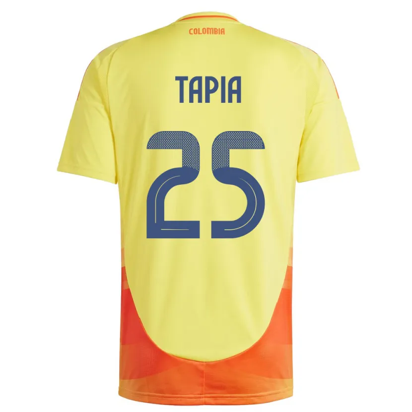 Danxen Mann Colombia Katherine Tapia #25 Gul Hjemmetrøye Drakt Trøye 24-26 Skjorter T-Skjorte