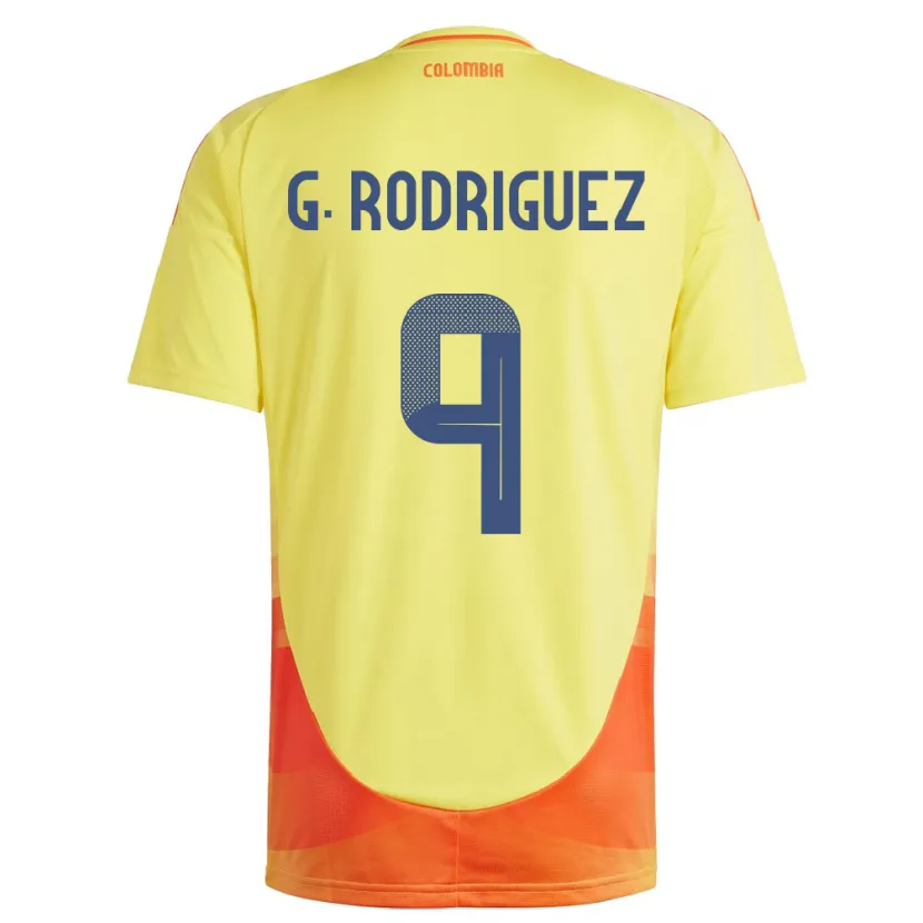 Danxen Mann Colombia Gabriela Rodríguez #9 Gul Hjemmetrøye Drakt Trøye 24-26 Skjorter T-Skjorte