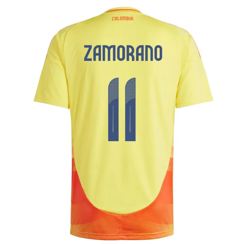 Danxen Mann Colombia Mariana Zamorano #11 Gul Hjemmetrøye Drakt Trøye 24-26 Skjorter T-Skjorte