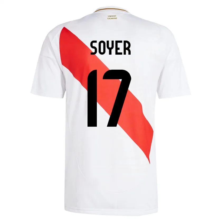 Danxen Mann Peru Bassco Soyer #17 Hvit Hjemmetrøye Drakt Trøye 24-26 Skjorter T-Skjorte
