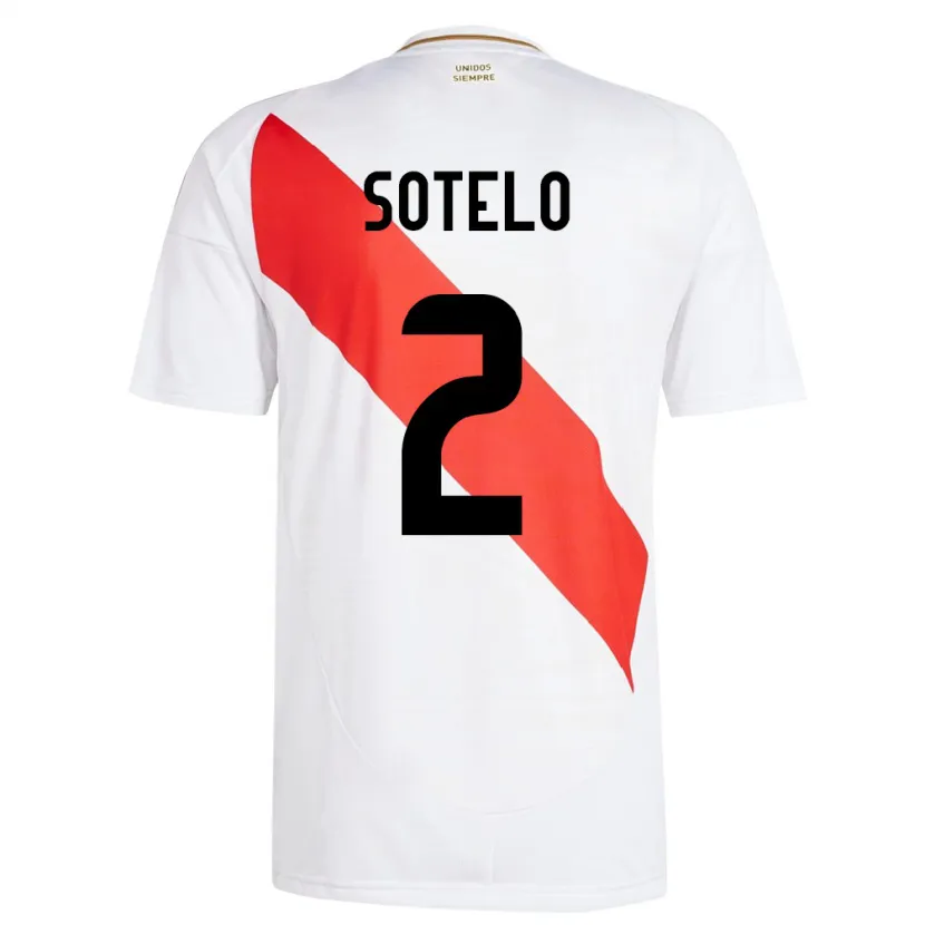 Danxen Mann Peru Ghian Sotelo #2 Hvit Hjemmetrøye Drakt Trøye 24-26 Skjorter T-Skjorte