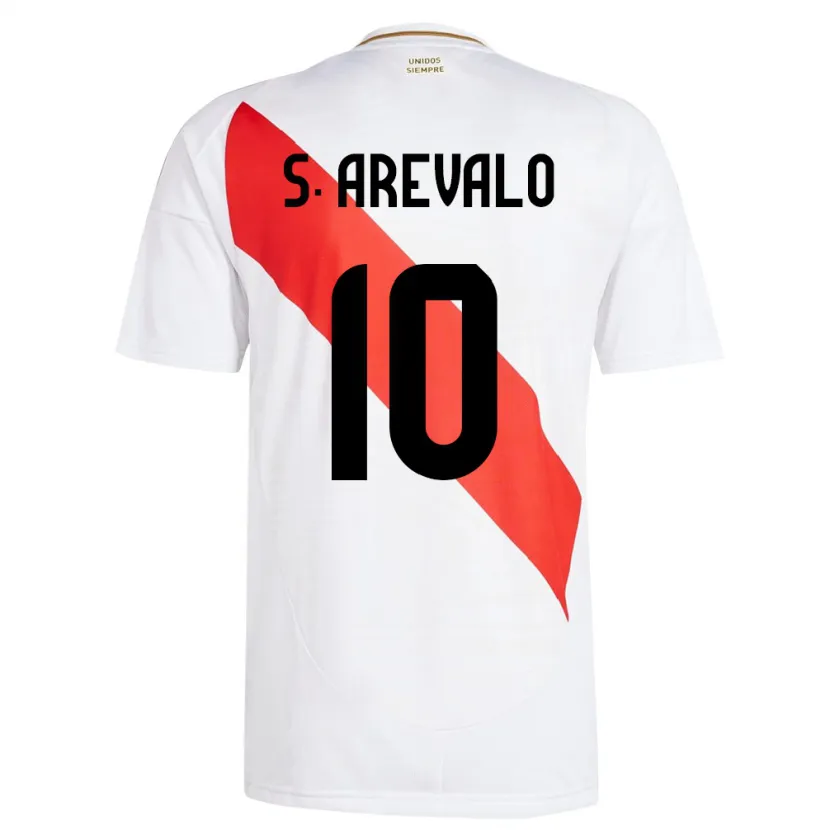 Danxen Mann Peru Sandra Arévalo #10 Hvit Hjemmetrøye Drakt Trøye 24-26 Skjorter T-Skjorte