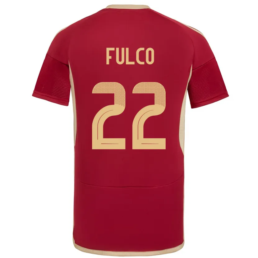 Danxen Mann Venezuela Pedro Fulco #22 Burgunder Hjemmetrøye Drakt Trøye 24-26 Skjorter T-Skjorte
