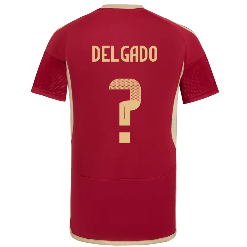 Danxen Mann Venezuela Álex Delgado #0 Burgunder Hjemmetrøye Drakt Trøye 24-26 Skjorter T-Skjorte