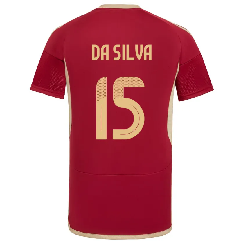 Danxen Mann Venezuela Cesar Da Silva #15 Burgunder Hjemmetrøye Drakt Trøye 24-26 Skjorter T-Skjorte