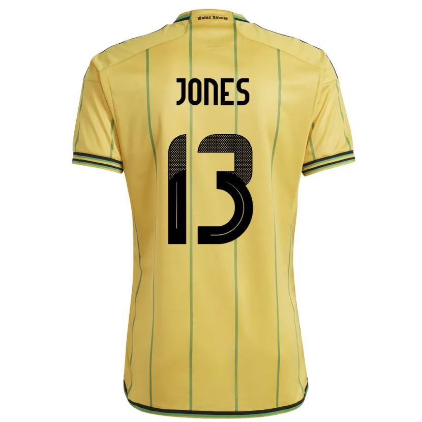 Danxen Mann Jamaica Javanae Jones #13 Gul Hjemmetrøye Drakt Trøye 24-26 Skjorter T-Skjorte
