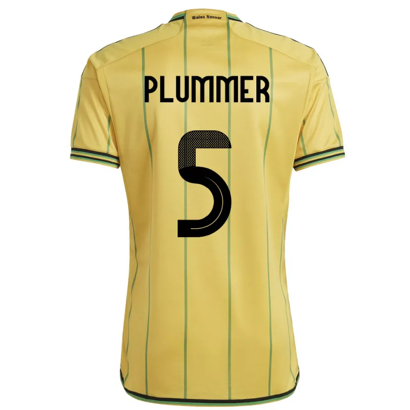 Danxen Mann Jamaica Konya Plummer #5 Gul Hjemmetrøye Drakt Trøye 24-26 Skjorter T-Skjorte