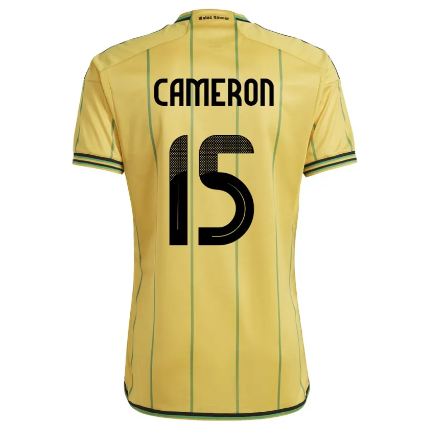 Danxen Mann Jamaica Tiffany Cameron #15 Gul Hjemmetrøye Drakt Trøye 24-26 Skjorter T-Skjorte