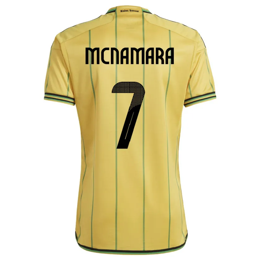 Danxen Mann Jamaica Peyton Mcnamara #7 Gul Hjemmetrøye Drakt Trøye 24-26 Skjorter T-Skjorte