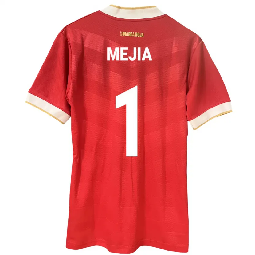 Danxen Mann Panama Luis Mejía #1 Rød Hjemmetrøye Drakt Trøye 24-26 Skjorter T-Skjorte