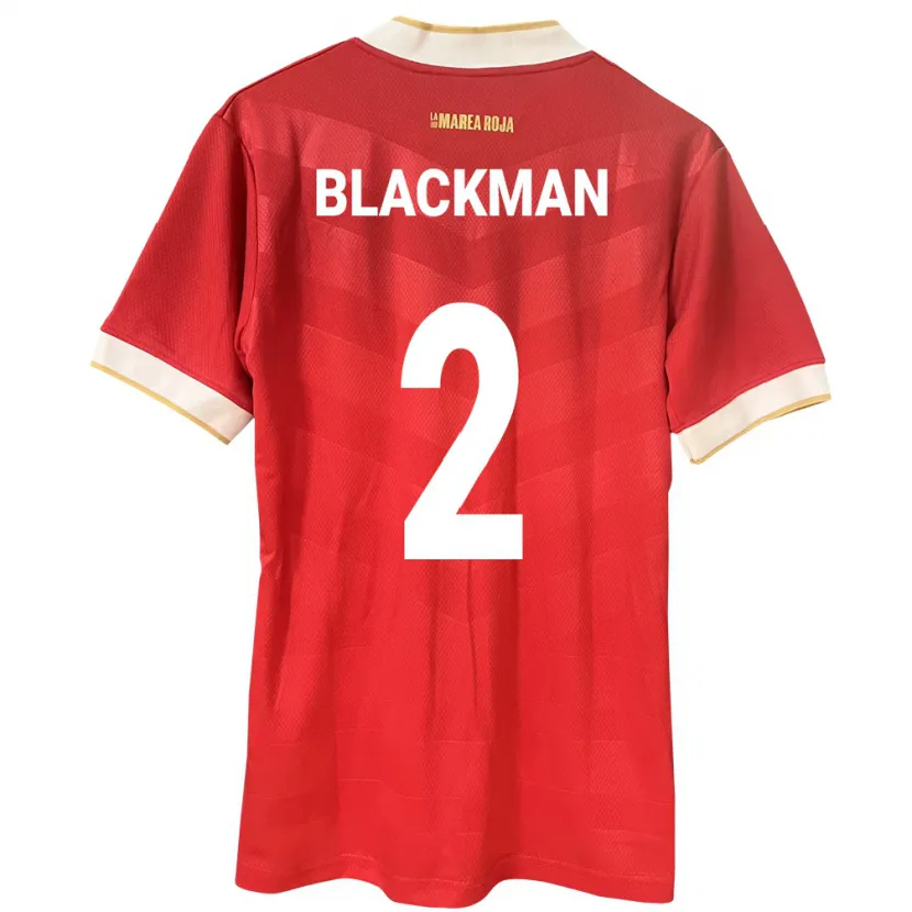 Danxen Mann Panama César Blackman #2 Rød Hjemmetrøye Drakt Trøye 24-26 Skjorter T-Skjorte