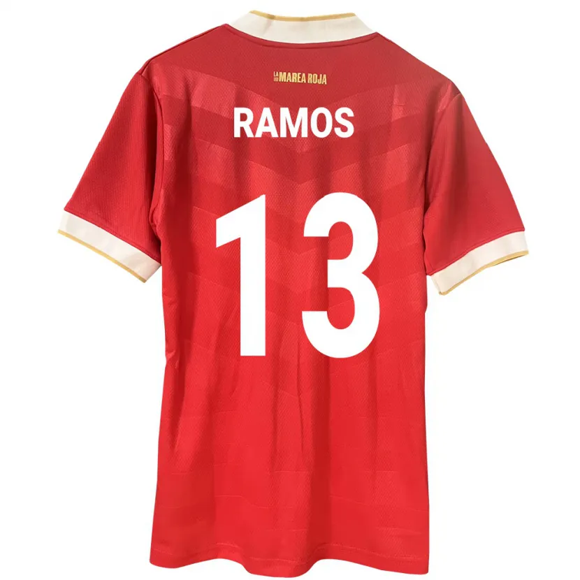 Danxen Mann Panama Jiovany Ramos #13 Rød Hjemmetrøye Drakt Trøye 24-26 Skjorter T-Skjorte