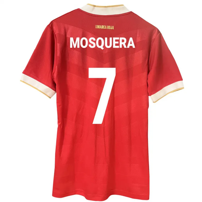 Danxen Mann Panama Rafael Mosquera #7 Rød Hjemmetrøye Drakt Trøye 24-26 Skjorter T-Skjorte