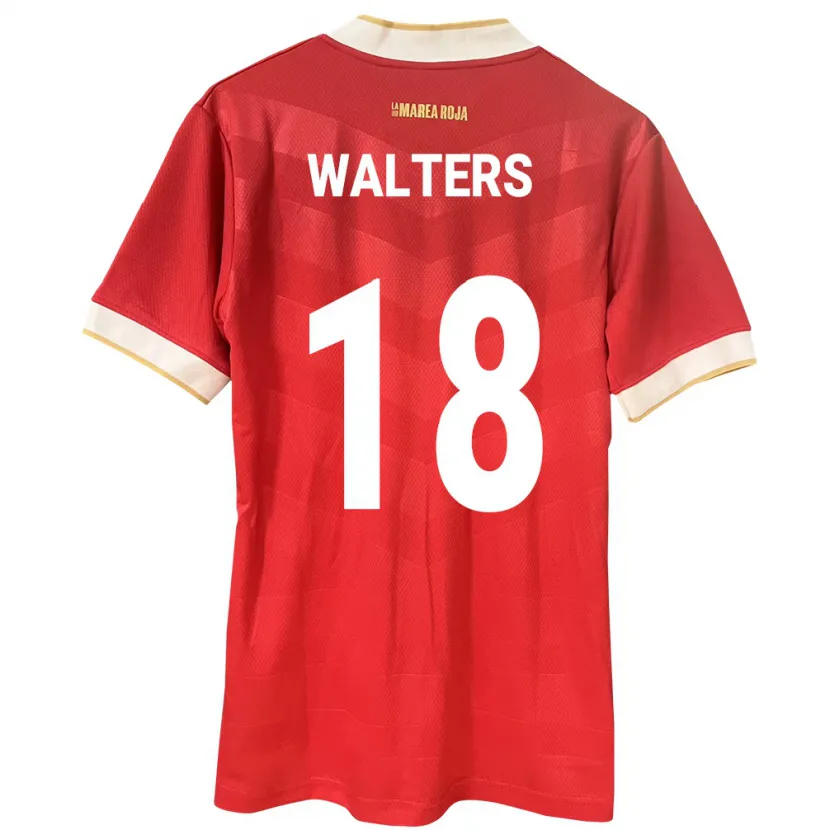 Danxen Mann Panama Kairo Walters #18 Rød Hjemmetrøye Drakt Trøye 24-26 Skjorter T-Skjorte