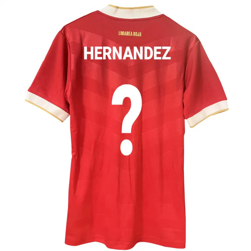 Danxen Mann Panama Carlos Hernández #0 Rød Hjemmetrøye Drakt Trøye 24-26 Skjorter T-Skjorte