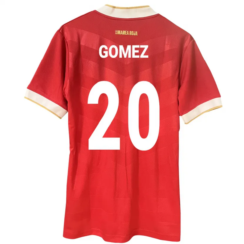 Danxen Mann Panama Ernesto Gómez #20 Rød Hjemmetrøye Drakt Trøye 24-26 Skjorter T-Skjorte