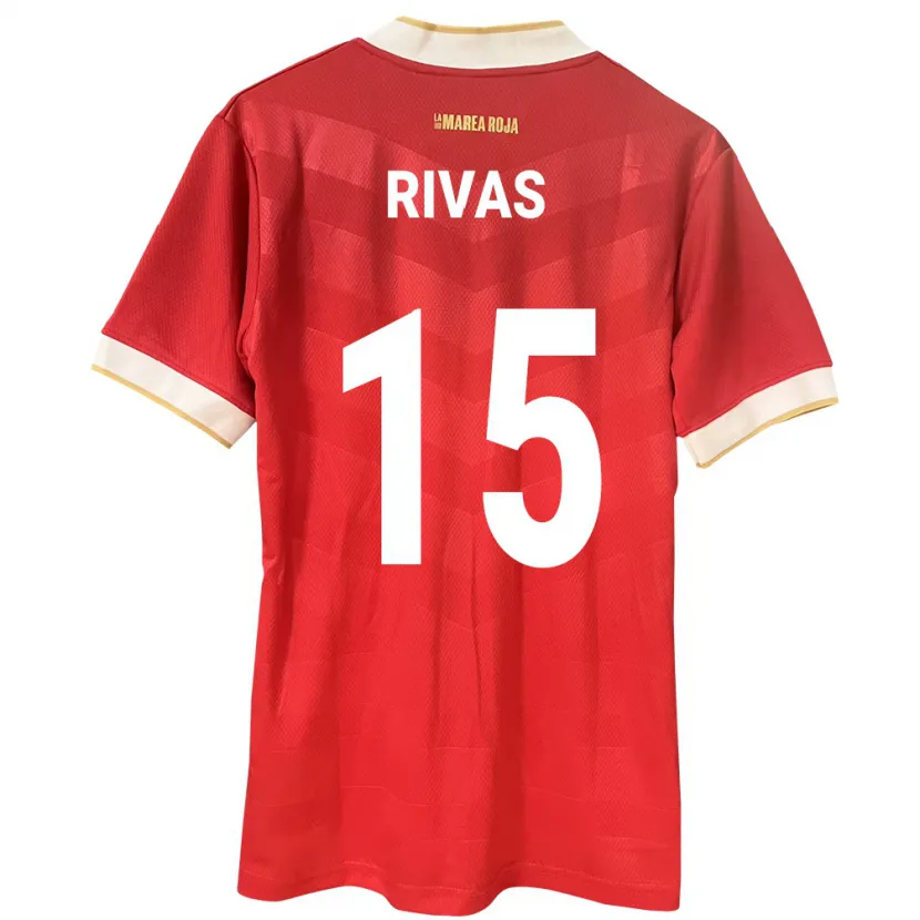 Danxen Mann Panama Karla Rivas #15 Rød Hjemmetrøye Drakt Trøye 24-26 Skjorter T-Skjorte