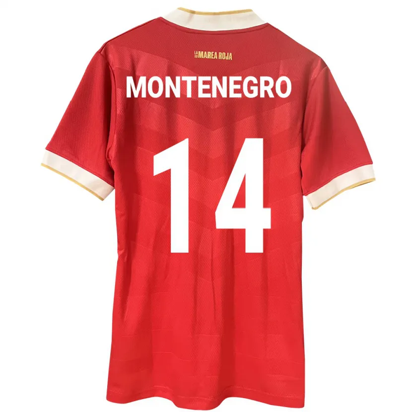 Danxen Mann Panama Carmen Montenegro #14 Rød Hjemmetrøye Drakt Trøye 24-26 Skjorter T-Skjorte