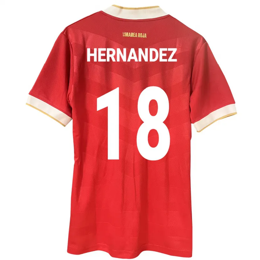 Danxen Mann Panama Erika Hernández #18 Rød Hjemmetrøye Drakt Trøye 24-26 Skjorter T-Skjorte