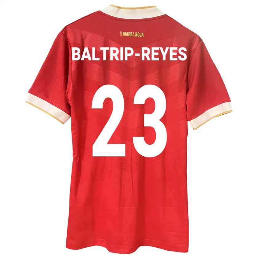 Danxen Mann Panama Carina Baltrip-Reyes #23 Rød Hjemmetrøye Drakt Trøye 24-26 Skjorter T-Skjorte