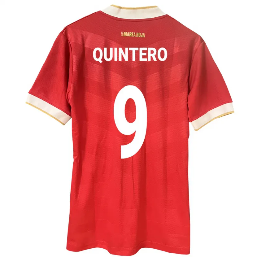 Danxen Mann Panama Ana Quintero #9 Rød Hjemmetrøye Drakt Trøye 24-26 Skjorter T-Skjorte
