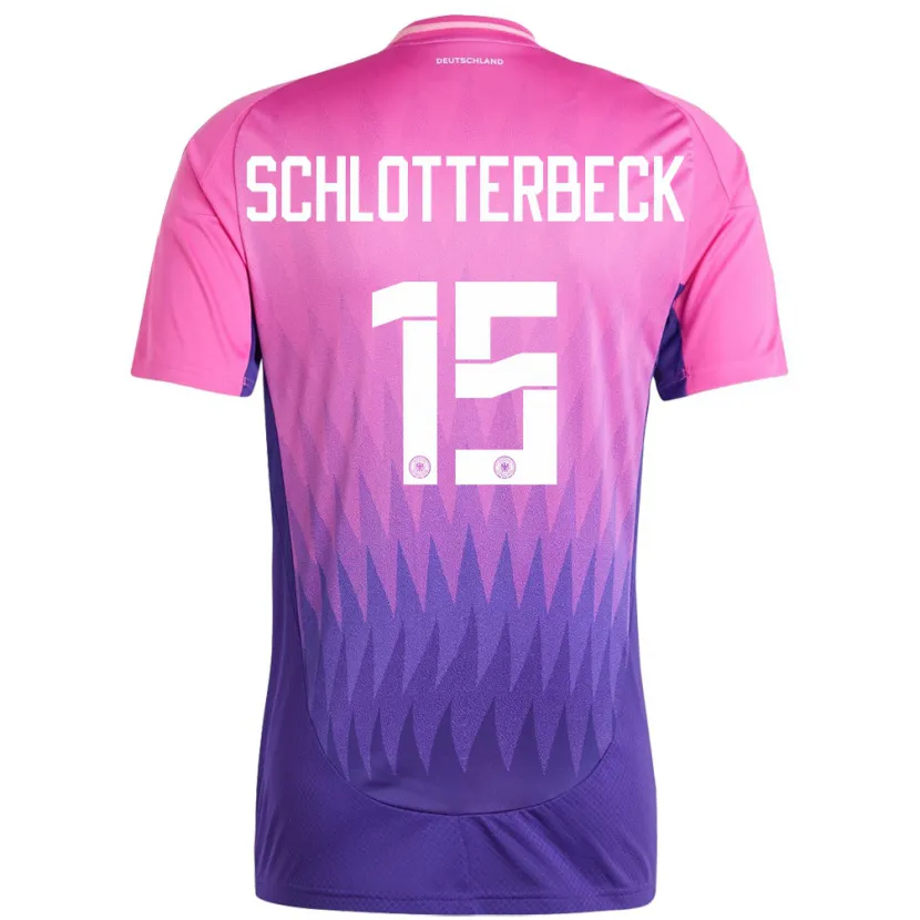 Danxen Mann Tyskland Nico Schlotterbeck #15 Rosa Lilla Bortetrøye Drakt Trøye 24-26 Skjorter T-Skjorte