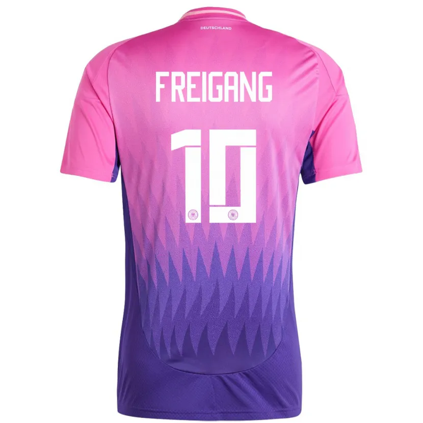Danxen Mann Tyskland Laura Freigang #10 Rosa Lilla Bortetrøye Drakt Trøye 24-26 Skjorter T-Skjorte