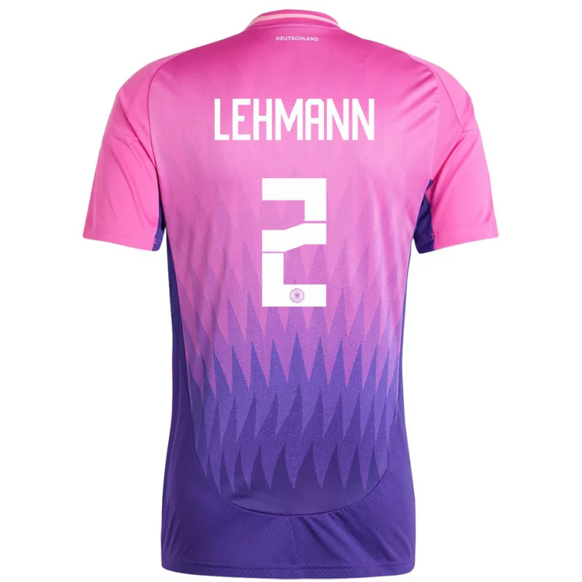Danxen Mann Tyskland Paul Lehmann #2 Rosa Lilla Bortetrøye Drakt Trøye 24-26 Skjorter T-Skjorte