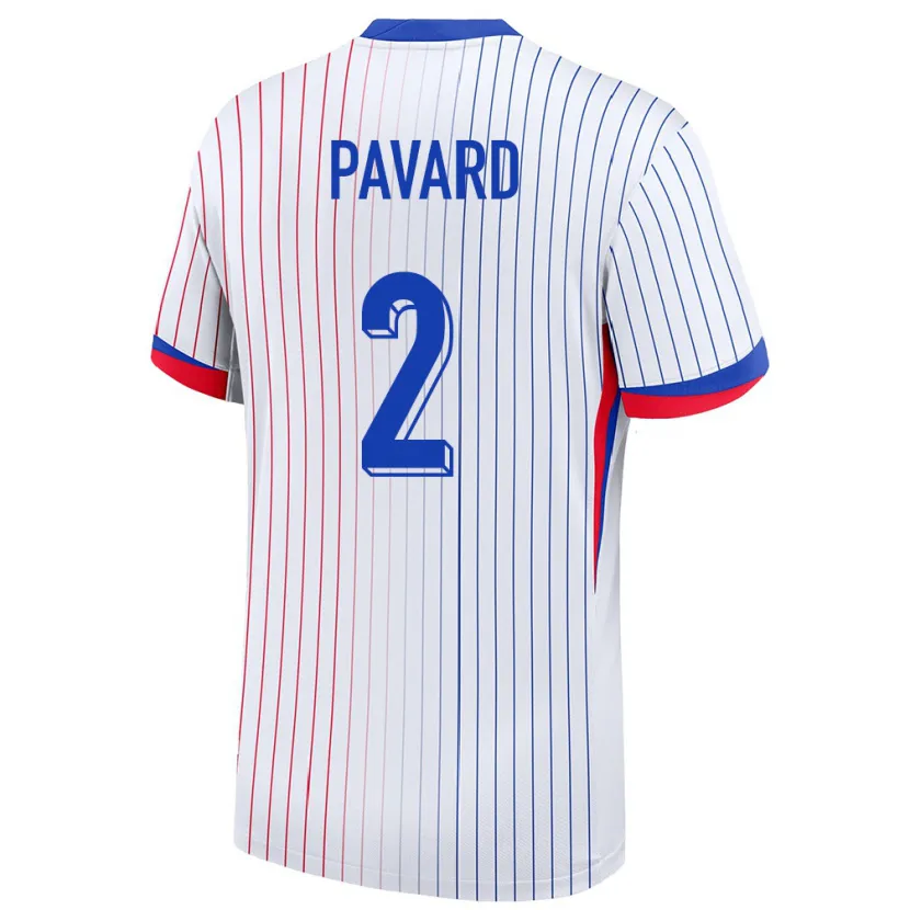 Danxen Mann Frankrike Benjamin Pavard #2 Hvit Bortetrøye Drakt Trøye 24-26 Skjorter T-Skjorte