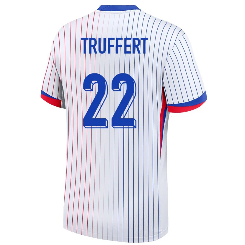 Danxen Mann Frankrike Adrien Truffert #22 Hvit Bortetrøye Drakt Trøye 24-26 Skjorter T-Skjorte