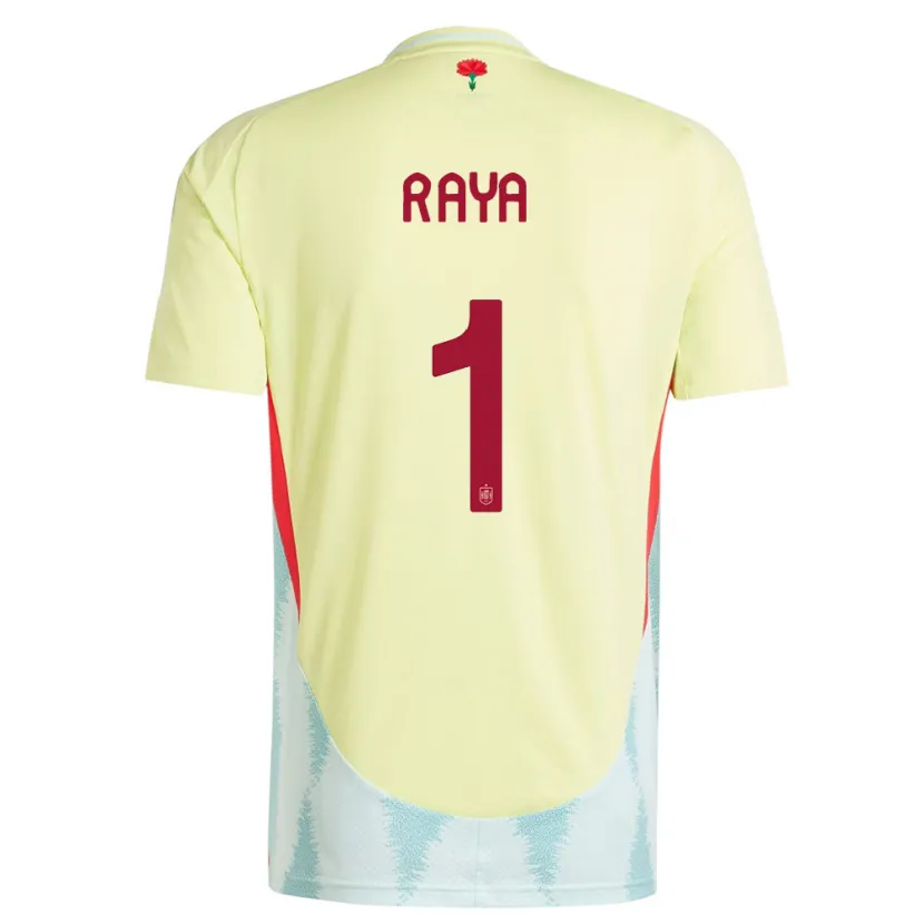 Danxen Mann Spania David Raya #1 Gul Bortetrøye Drakt Trøye 24-26 Skjorter T-Skjorte