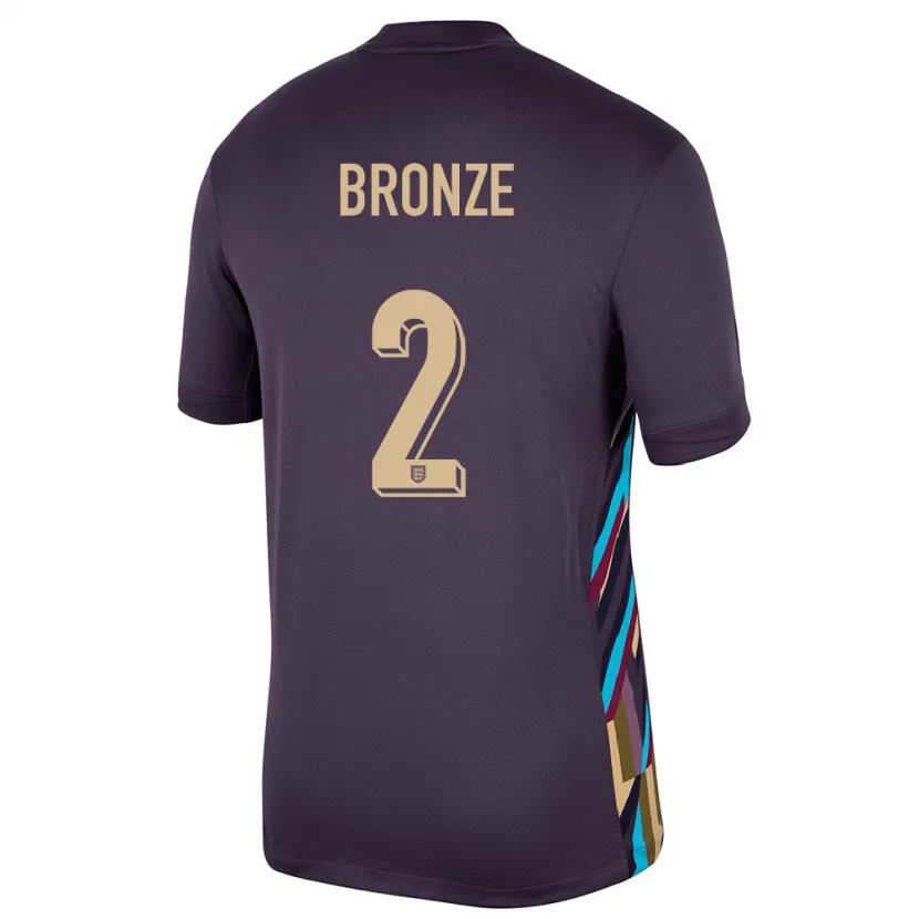 Danxen Mann England Lucy Bronze #2 Mørk Rosin Bortetrøye Drakt Trøye 24-26 Skjorter T-Skjorte