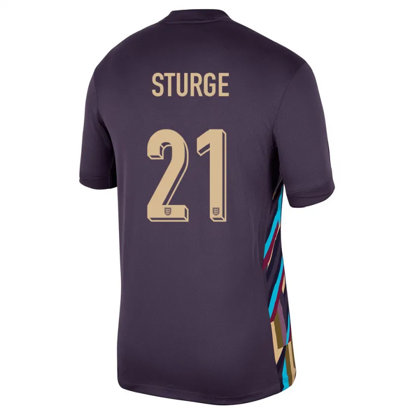 Danxen Mann England Zak Sturge #21 Mørk Rosin Bortetrøye Drakt Trøye 24-26 Skjorter T-Skjorte