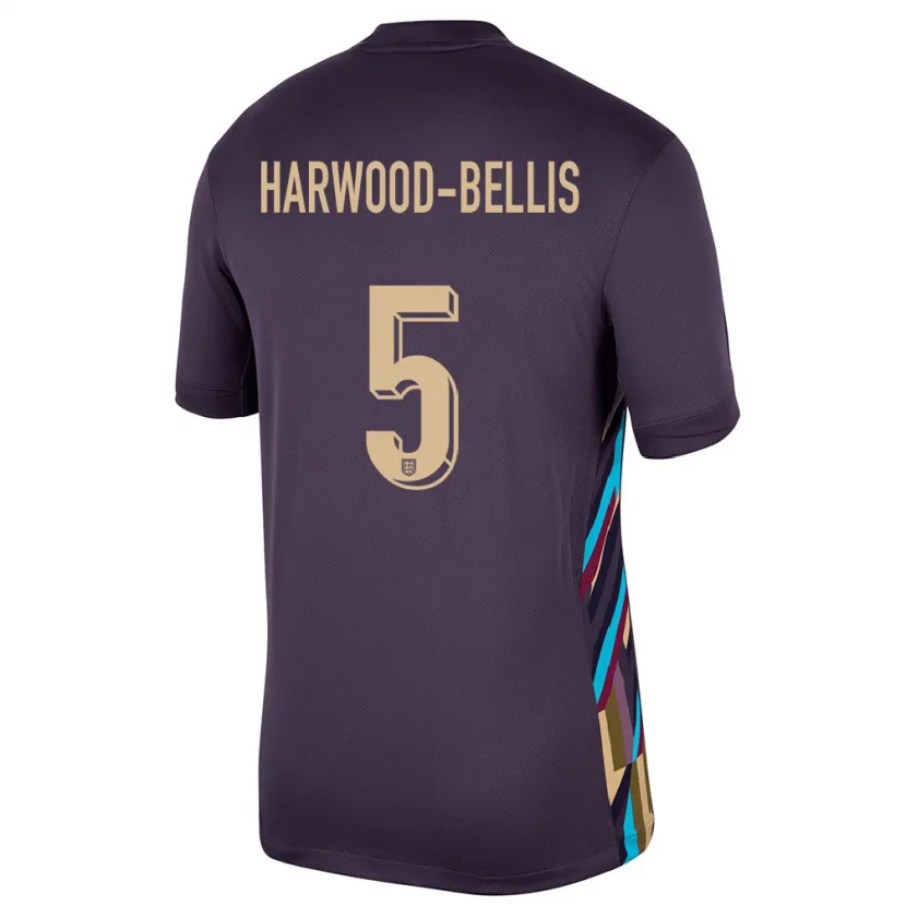Danxen Mann England Taylor Harwood Bellis #5 Mørk Rosin Bortetrøye Drakt Trøye 24-26 Skjorter T-Skjorte