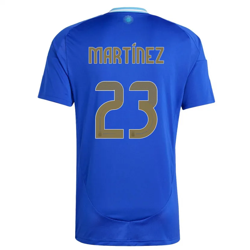 Danxen Mann Argentina Emiliano Martinez #23 Blå Bortetrøye Drakt Trøye 24-26 Skjorter T-Skjorte