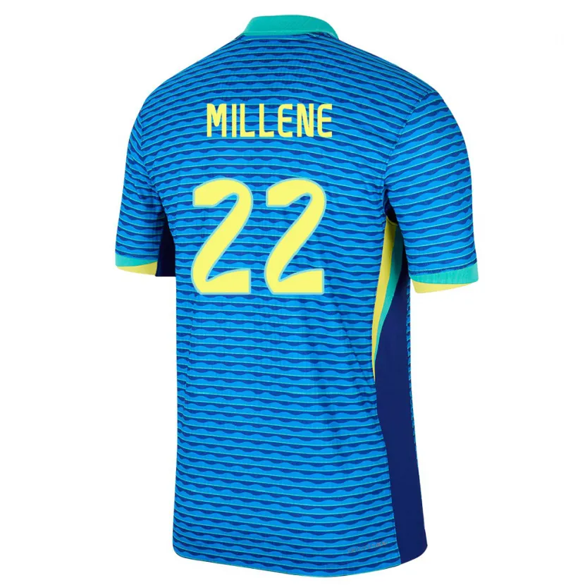 Danxen Mann Brasil Millene #22 Blå Bortetrøye Drakt Trøye 24-26 Skjorter T-Skjorte