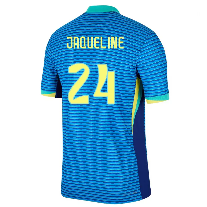 Danxen Mann Brasil Jaqueline #24 Blå Bortetrøye Drakt Trøye 24-26 Skjorter T-Skjorte