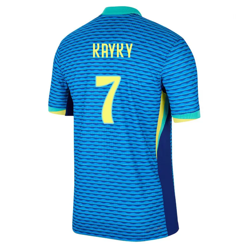 Danxen Mann Brasil Kayky #7 Blå Bortetrøye Drakt Trøye 24-26 Skjorter T-Skjorte