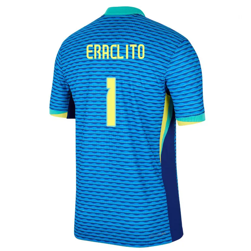 Danxen Mann Brasil Marcelo Eraclito #1 Blå Bortetrøye Drakt Trøye 24-26 Skjorter T-Skjorte
