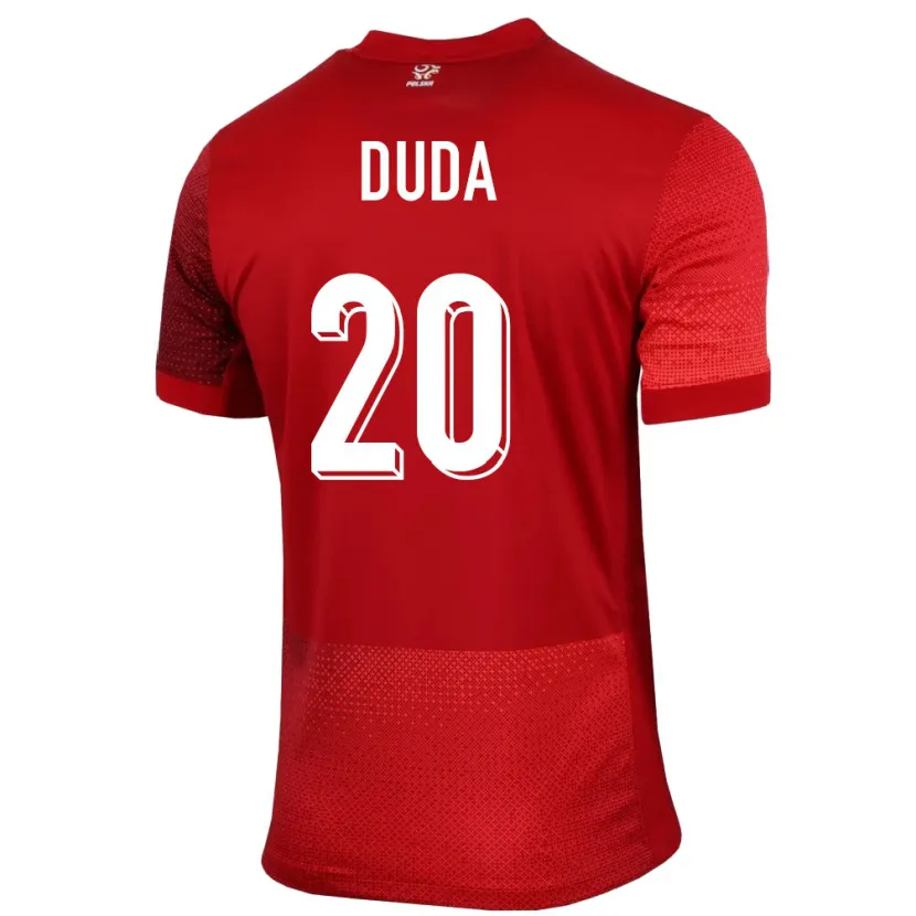 Danxen Mann Polen Kacper Duda #20 Rød Bortetrøye Drakt Trøye 24-26 Skjorter T-Skjorte