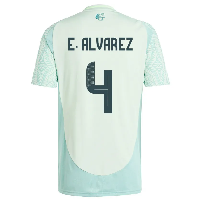 Danxen Mann Mexico Edson Alvarez #4 Lin Grønn Bortetrøye Drakt Trøye 24-26 Skjorter T-Skjorte