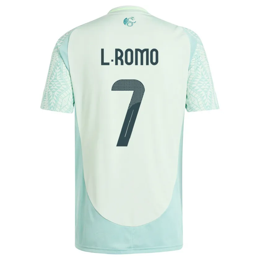 Danxen Mann Mexico Luis Romo #7 Lin Grønn Bortetrøye Drakt Trøye 24-26 Skjorter T-Skjorte