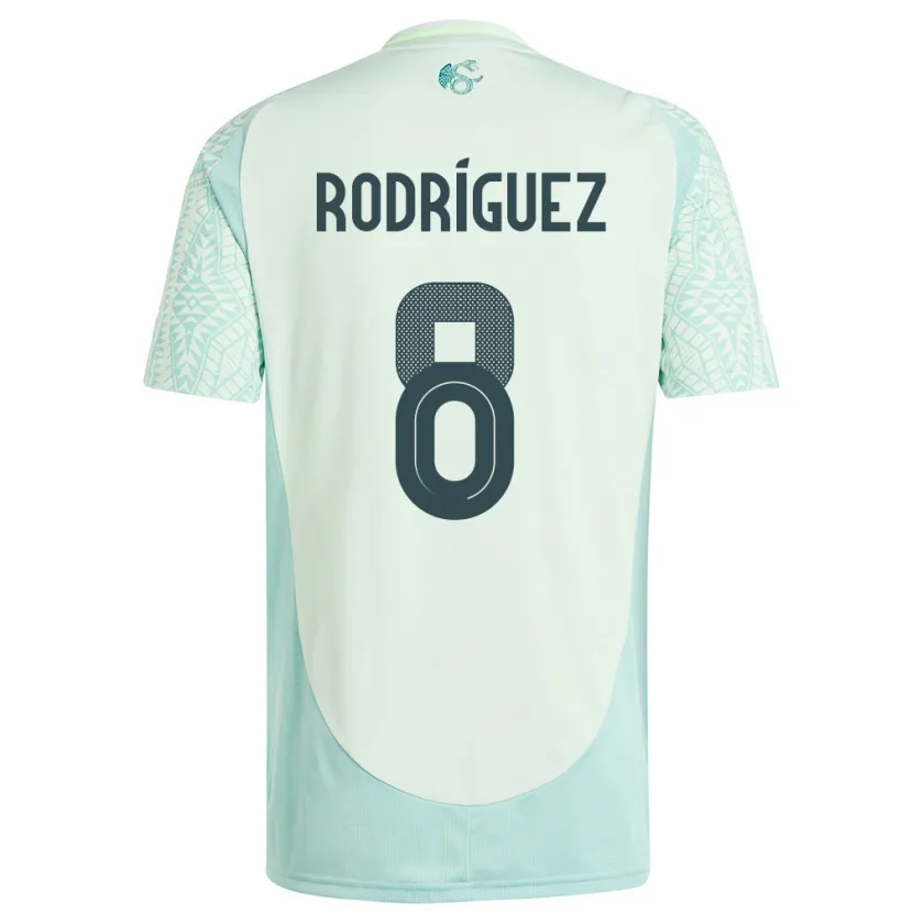 Danxen Mann Mexico Carlos Rodriguez #8 Lin Grønn Bortetrøye Drakt Trøye 24-26 Skjorter T-Skjorte